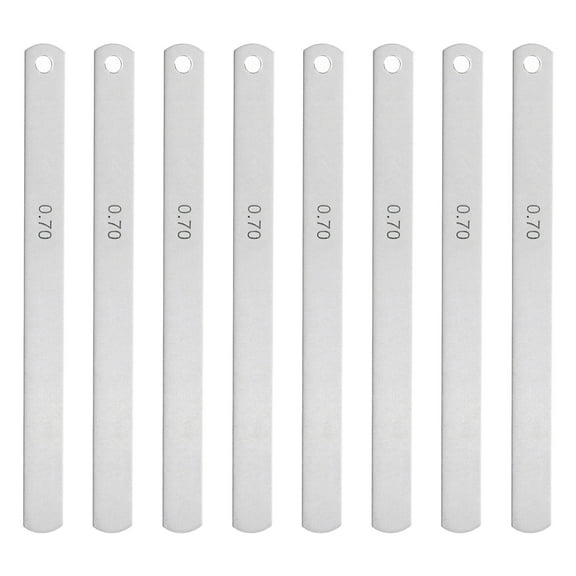 Uxcell 8 Pack Metric Steel Feeler Gauge, 0.7mm Thickness Filler Gauge, Offset Valves, Guitar Gauge Gage Measuring Tool
