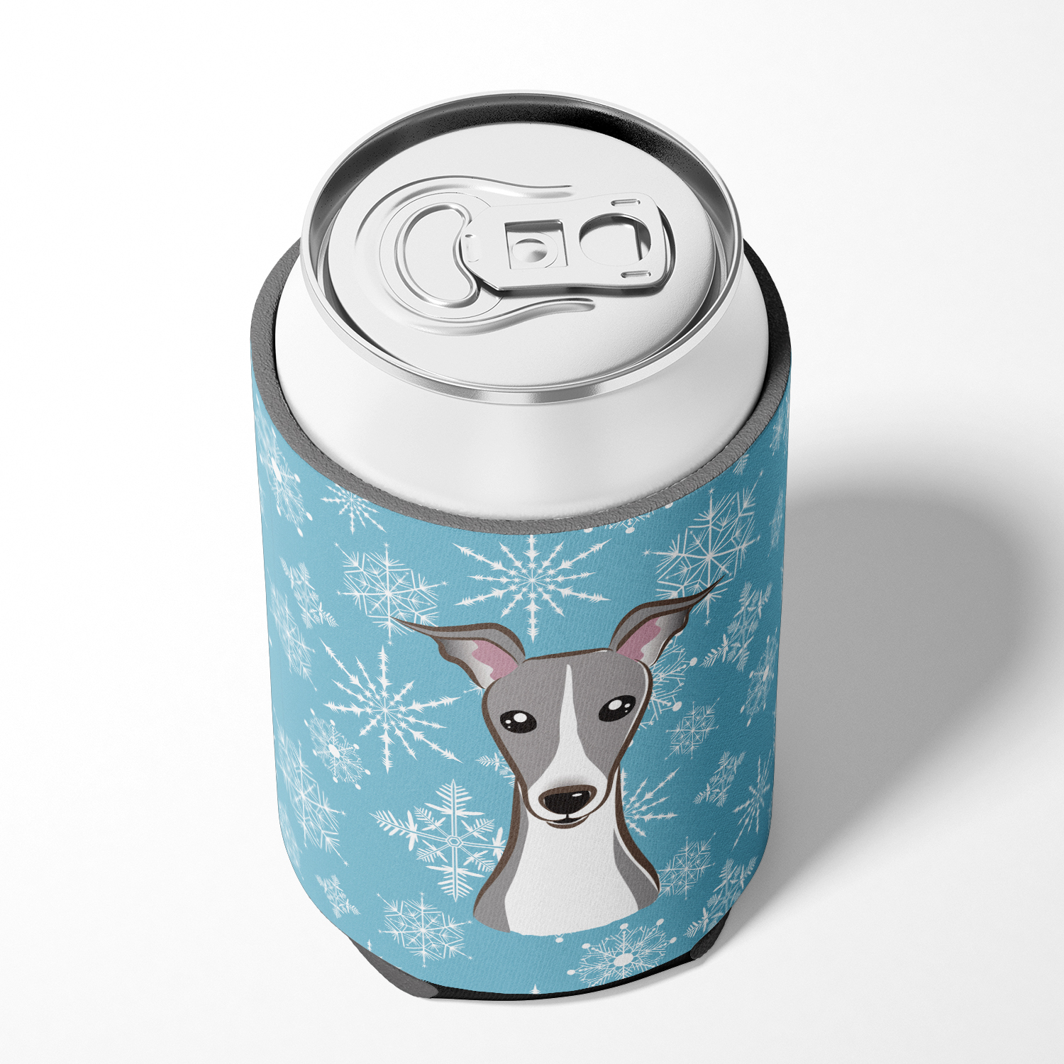 Carolines Treasures BB1670CC Snowflake Italian Greyhound Can & Bottle Hugger