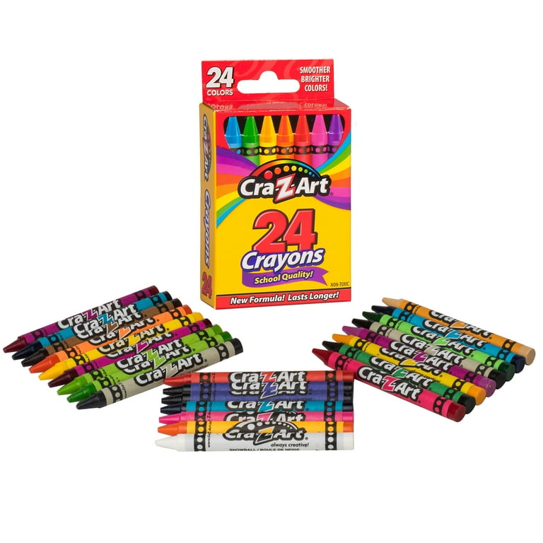 Cra-Z-Art School Quality Multicolor Crayons, 24 Count, Back