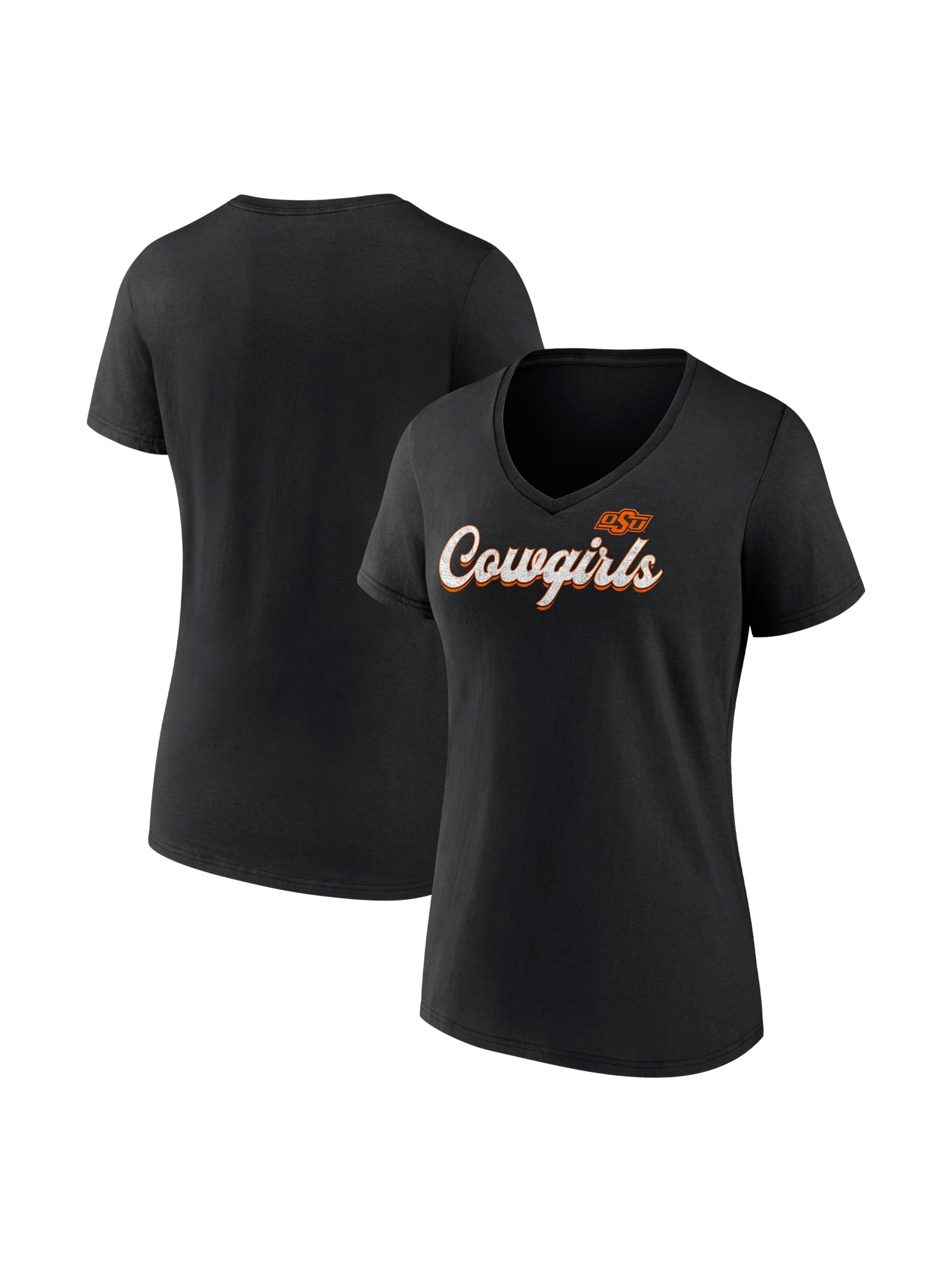 NCAA Oklahoma State Cowboys Women's Cotton Black Short Sleeve T-Shirt