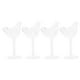 thumbnail image 1 of 1 juego de 4 copas de cóctel con forma de pájaro, vasos de vino de cristal (transparentes), 1 of 7