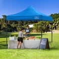 thumbnail image 4 of Canopy Replacement Top Cover Roof for 10x10 Peak Pole Straight Leg Canopy Tent,PU-Coated 500D Polyester UV Waterproof,for Outdoor Commercial Garden Patio Sun Shade(Top Only) (Light Blue), 4 of 6