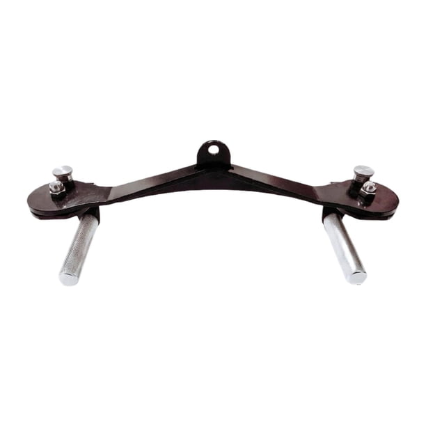 Barra de ajustable con mango antideslizante para gimnasio, accesorio para máquina de poleas giratorias, entrenamiento de tríceps y bíceps Medio