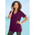 thumbnail image 6 of Roaman's Women's Plus Size Cotton Ultimate V-Neck Tee, 6 of 6