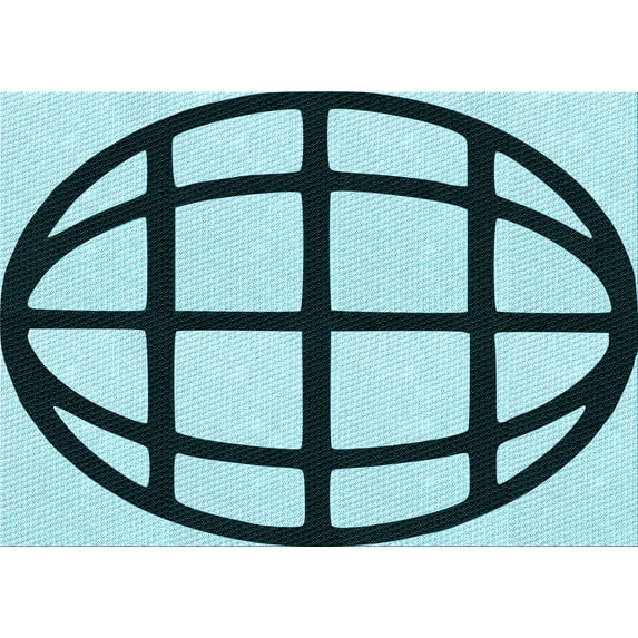 Ahgly Company Machine Washable Indoor Rectangle Transitional Blue Jay Blue Area Rugs, 8' x 10'