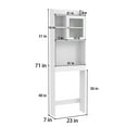 thumbnail image 5 of Privimedi Bathroom Storage over the Toilet Space Saver, with 3-Shelves and 1-Door Cabinet, White (Size 23.00 x 7.00 x 71.00 Inches), 5 of 10