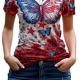 thumbnail image 3 of Womens 250th Anniversary Graphic Tees Summer July 4th Patriotic Tshirts Pullover Cute Holiday Festival Outfits Red, S, 3 of 4