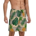 thumbnail image 2 of Fotbe Pineapples Palm Leaves Pajama Shorts for Men, Men's Pajama Bottoms, Sleepwear,Short Pajama Pants-XX-Large, 2 of 9