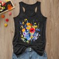 thumbnail image 1 of Wang6 Women Plus Size Loose Fit Tank Tops Causal Floral Printed Sleeveless Summer Tops Crew Neck Racerback Workout Shirts Graphic Tees X_Dark Gray XL, 1 of 2
