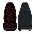 thumbnail image 6 of FOR U DESIGNS Bat Red Pattern Car Seat Covers Breathable Car Seat Cover Protector Set for Front Seat, 2 PCS Stretchy Auto Interior Covers Fit for SUV, Truck, Van, 6 of 7