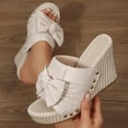 thumbnail image 6 of Womens Sandals Wedge Open Toe Slip-on Thick Heel Sandals Summer Casual Leisure Dressy Daily Shoes Outerwear, 6 of 9
