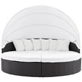 thumbnail image 5 of Modway Convene Outdoor Patio Wicker Rattan Canopy Sectional Daybed in Espresso White, 5 of 5