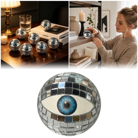 Ailezt Halloween Decor Halloween Eye Glass Desktop Ornament Home Art Figurine Gothic Holiday Display