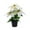 White, variant on Poinsettias Artificial Flowers Spring Tabletop Small Poinsettia Plant Artificial 12.6 inch Faux Winter Flowers for Xmas Ornament Porch Home Garden Decorations (Red2)
