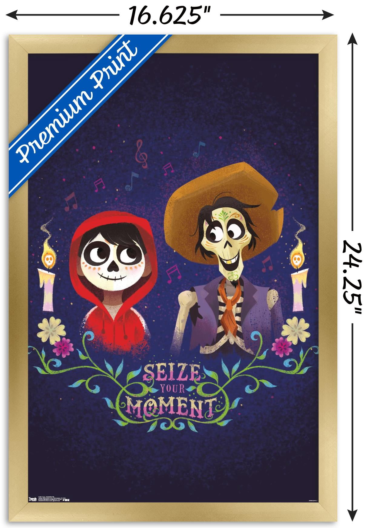 Disney Pixar Coco - Remember Me Wall Poster, 14.725" x 22.375", Framed