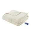 thumbnail image 5 of Beautyrest Heated Plush Oversized Solid Microlight Throw, Ivory, 5 of 9
