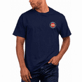 thumbnail image 4 of 9/11 25th Anniversary T-Shirt, Salute to Firefighters Short Sleeve Crew Neck Shirt, Fill The American Flag Pattern Inside The Numbers Patriotic 25th Memorial Tee, Vermilion L, 4 of 4