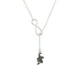 thumbnail image 2 of Delight Jewelry Silvertone Alligator Silver tone Elegant Infinity Lariat Necklace, 2 of 4