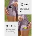 thumbnail image 5 of Attraco Tennis Dresses for Women Contrasting Colors with Shorts and Pockets and Bra V Neck Racerback Golf Activewear, 5 of 8