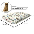 thumbnail image 2 of Dog Lover Pet Bed, Wiener Dog Cartoon Dachshund Puppy with Striped Pajamas Flowers and Butterflies, Resistant Pad for Dogs and Cats Cushion with Removable Cover, 24" x 39", Multicolor, by Ambesonne, 2 of 4