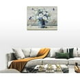 thumbnail image 4 of Country Floral Wall Art Christian Flower Pictures Wall Decor Rustic Butterfly Canvas Prints Painting Modern Artwork Home Decorations for Bathroom Kitchen Bedroom Office Framed 16"x12", 4 of 6