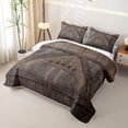 thumbnail image 3 of Erosebridal Brown Vintage Farmhouse Quilt Full for Women Men, Rustic Wooden Plank Full Bedspread Sets,, 3 Pieces, 3 of 7