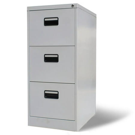 Yosoo File Cabinet With 3 Drawers Gray 40 4 Steel Walmart Com