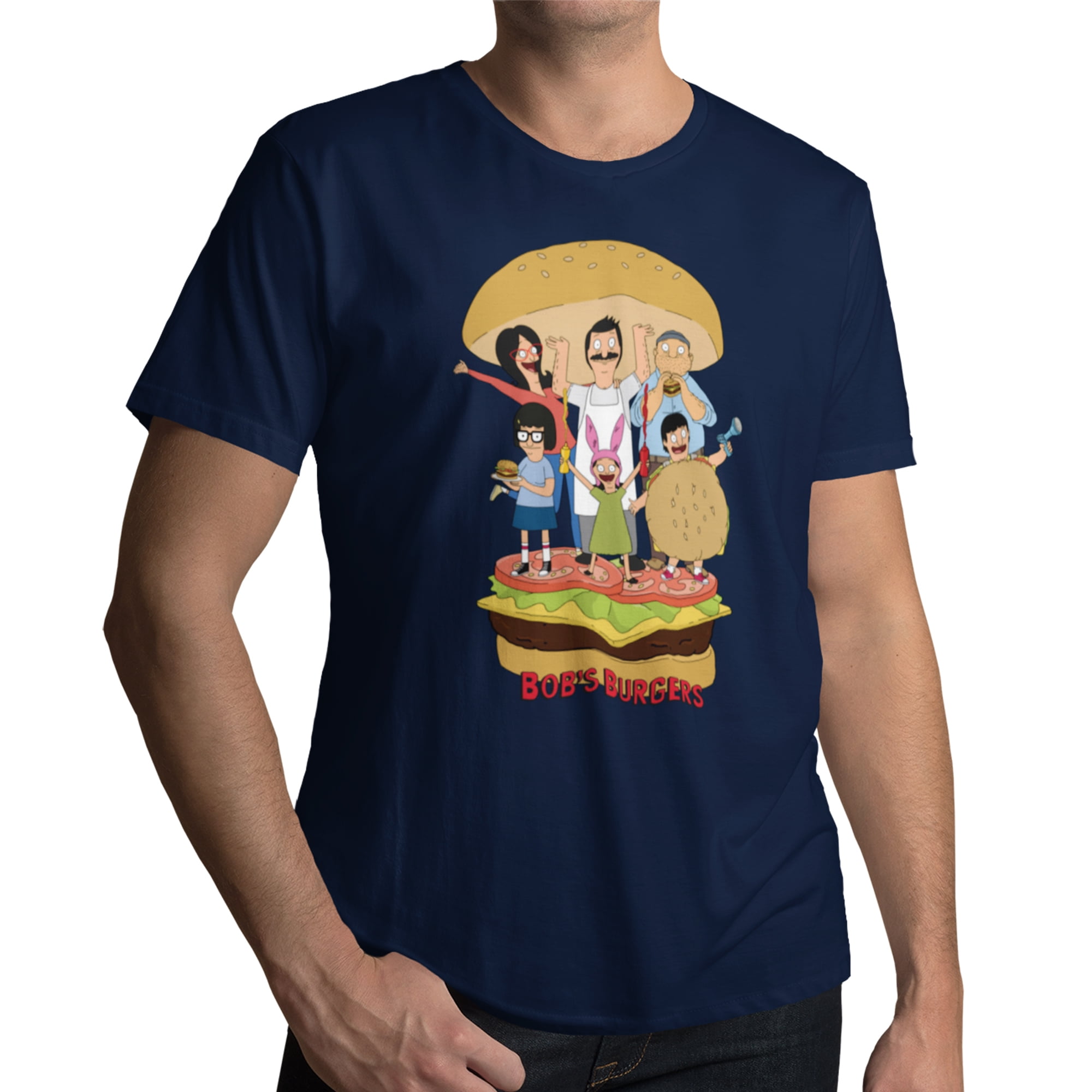 Bobs Burgers Hamburger Cast Men's and Big Men's Graphic Tshirt