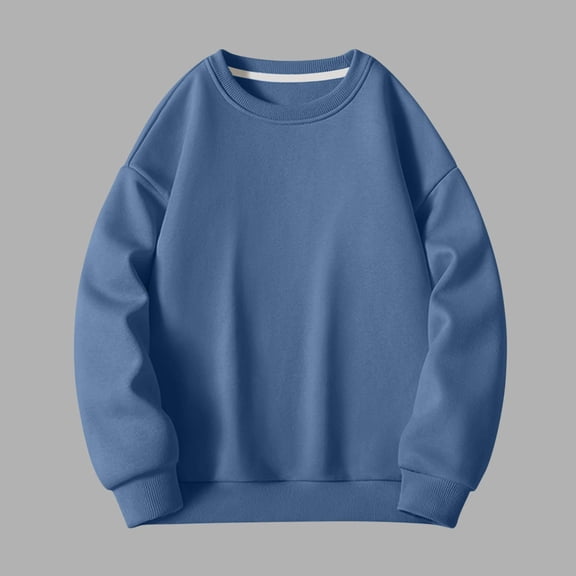 Kids Lightweight Crewneck Sweatshirts, Long Sleeve Fall Winter Pullover Tops, Sporty Casual Tees for Big Boys and Girls, 4 Years
