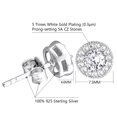 thumbnail image 4 of KRKC&CO Silver Earrings for Men, White Gold Stud Earrings, Iced Out Earrings, Silver Sterling, Hypoallergenic, 5A CZ Stones Mens Earrings, 4 of 8