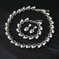 thumbnail image 4 of Bridal Wedding Jewelries Rhinestone - Faux Pearl Chain Necklace Dangle Earrings, 4 of 9