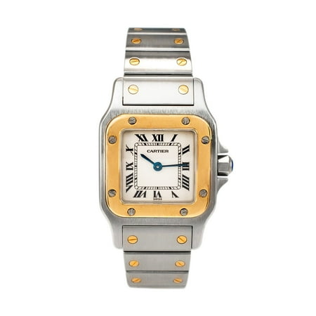 Cartier Santos 24MM 1567 W20012C4 Two Tone Yellow Gold Stainless Steel Watch