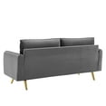 thumbnail image 6 of Sofa, Velvet, Grey Gray, Modern Contemporary Urban Design, Living Lounge Room Hotel Lobby Hospitality, 6 of 9