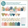 thumbnail image 2 of Boho Bulletin Board Borders & Close-Match Substitutes - Classroom Colorful Scalloped Die-Cut Trim, Adhesive Decor for School Blackboard/Chalkboard, 91.8 Ft, 2 of 4