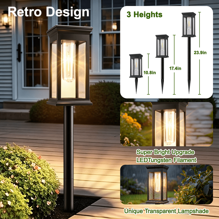 Kidsjoy Solar Pathway Lights, 6-Pack Adjustable photo 8
