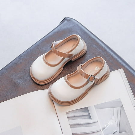 

Little Girls Big Girls Contrast Color Outlind Solid Mary Jane Dress Shoes W378 Sizes 6.5C-2.5Y