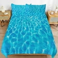 thumbnail image 3 of 3D Ocean Seawater Beach Water Duvet Cover Set Themed Multicolor Polyester Bedding Set for Bedroom Decoration, 3 of 6