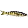 thumbnail image 1 of Señuelos de pesca de lubina de 13,28 cm, anzuelos triples, cebo duro de 8 segmentos que se hunde Un amarillo, 1 of 7
