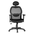 thumbnail image 5 of Super Mesh Back Chair with Headrest and Arms, Black, 5 of 5