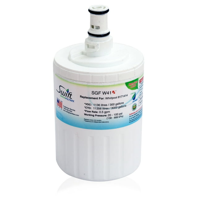 Swift Green Filters SGF-W41 Rx Compatible Refrigerator Water Filter for EDR8D1, 46-9002 (1 Pack)