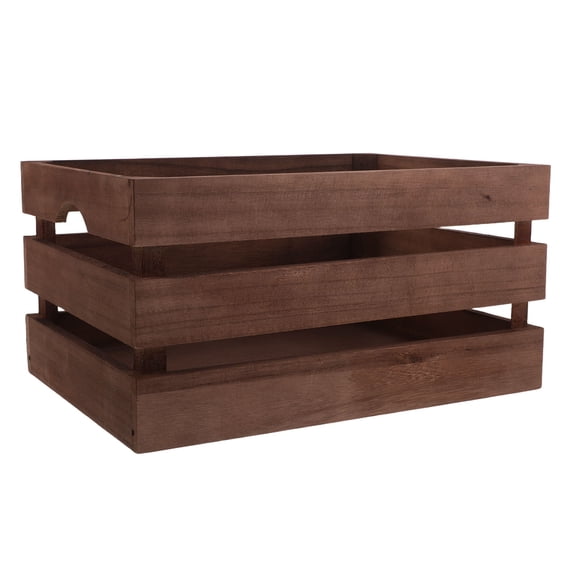 WRITWAA Rustic Wooden Crate Boxes for Shelves, Large Wood Storage Bins
