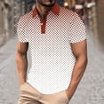 thumbnail image 1 of Styesk T-Shirts pour Hommes Imprimé Décontracté Sport Bouton Manches Courtes Col Rabattu Blouse Chemise, 1 of 5