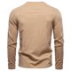 thumbnail image 5 of pstuiky camisas de manga larga para hombre, Camiseta básica de cuello en V con botones y manga larga de color liso para hombre camisetas de hombre m, 5 of 5