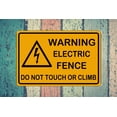 thumbnail image 4 of Warning Electric Fence Do Not Touch Or Climb Sign Outdoor Aluminum Signs - Safety Signs - High Voltage Warning Signs 8 X 12 Inch, 4 of 4