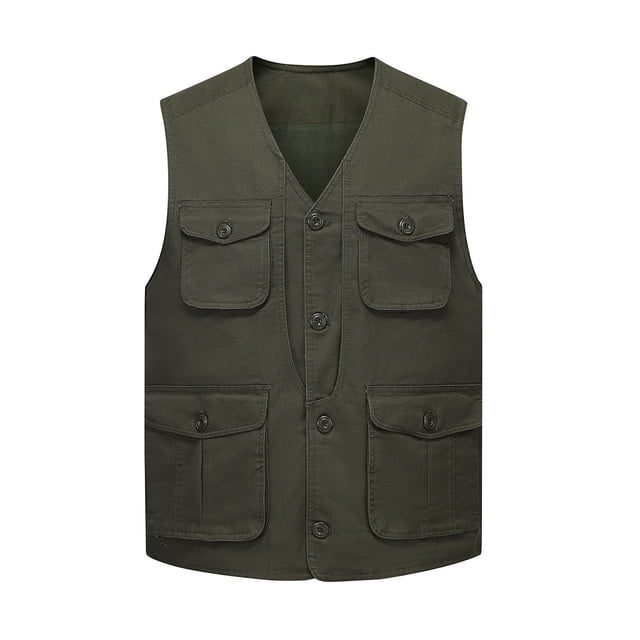 Drppepioner Men'S Outdoor Vest Leisure Jacket Lightweight Vest with Zip Many Pockets