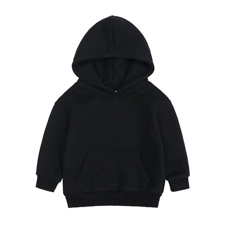 

WUXIAN Toddler Boys Girls Pullover Sweatshirt Children Solid Color Babies Hooded Color Tops Coat Girls Tops Infants Baby Clothes Cute Dailywear