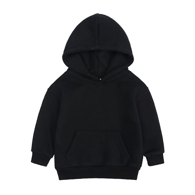 FAOWME Sweat à Capuche pour Garçons et Filles, Couleur Unie, 3-4 Ans
