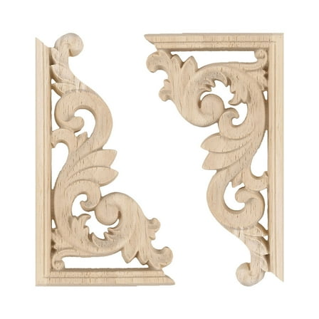 LEORX Wood Decorative Appliques for Furniture Wood Material 2Pack