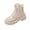 White, variant on CAZOFW Combat Boots for Women Lace Up Ankle Boots with Side Zipper and Chunky Flatform Sole