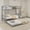 Silver, variant on Metal Twin Over Twin Bunk Bed Frame, Heavy Duty Noise Reduction Steel Bed with Safety Guardrail & Non-Slip Ladder, Convertible Design, No Box Spring Needed for Home Living Space